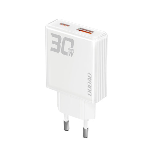 Dudao A30EU 30W USB-A / USB-C Wall Charger - White