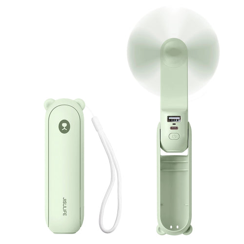 Jisulife Handheld Fan with Power Bank Function 4500mAh and Flashlight