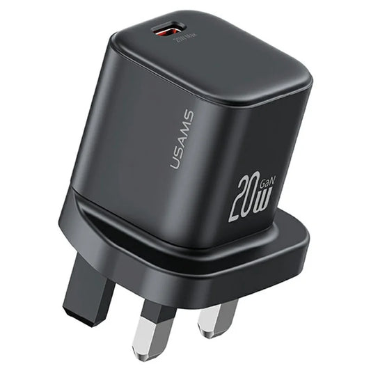 USAMS CC274 20W GaN Mini Fast Charger - Black
