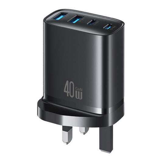 USAMS CC332 T70 40W Dual USB-A and Dual USB-C / Type-C 4-Port GaN Fast Charger
