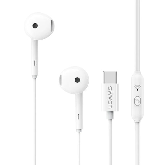 USAMS SJ771  EP-50 Type-C Digital Wired Earphone - White
