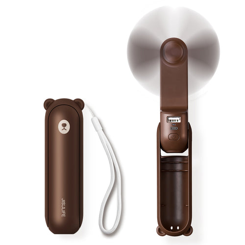 Jisulife Handheld Fan with Power Bank Function 4500mAh and Flashlight