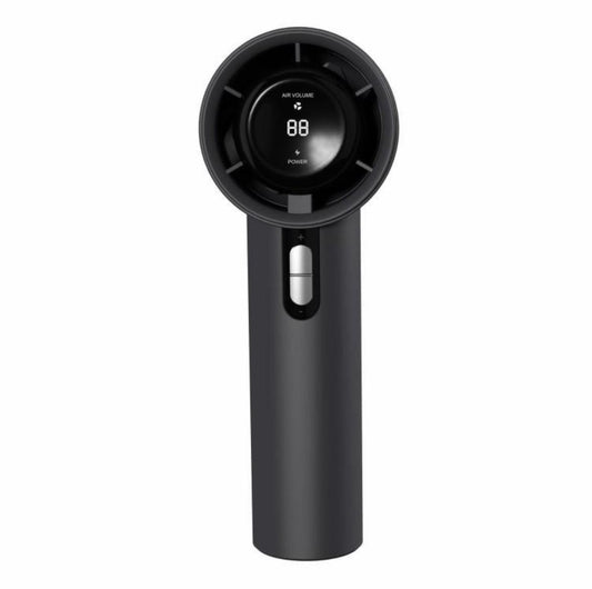 High Speed Handheld Fan Bladeless Mini Digital Display Small Fan - Black