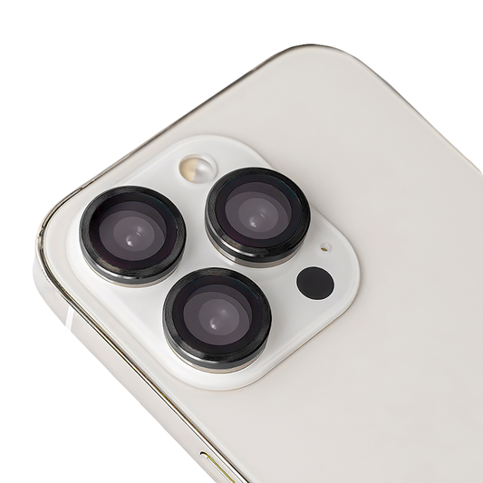 Set of lens glasses for iPhone 13 Pro/Pro Max black frame (3pcs)